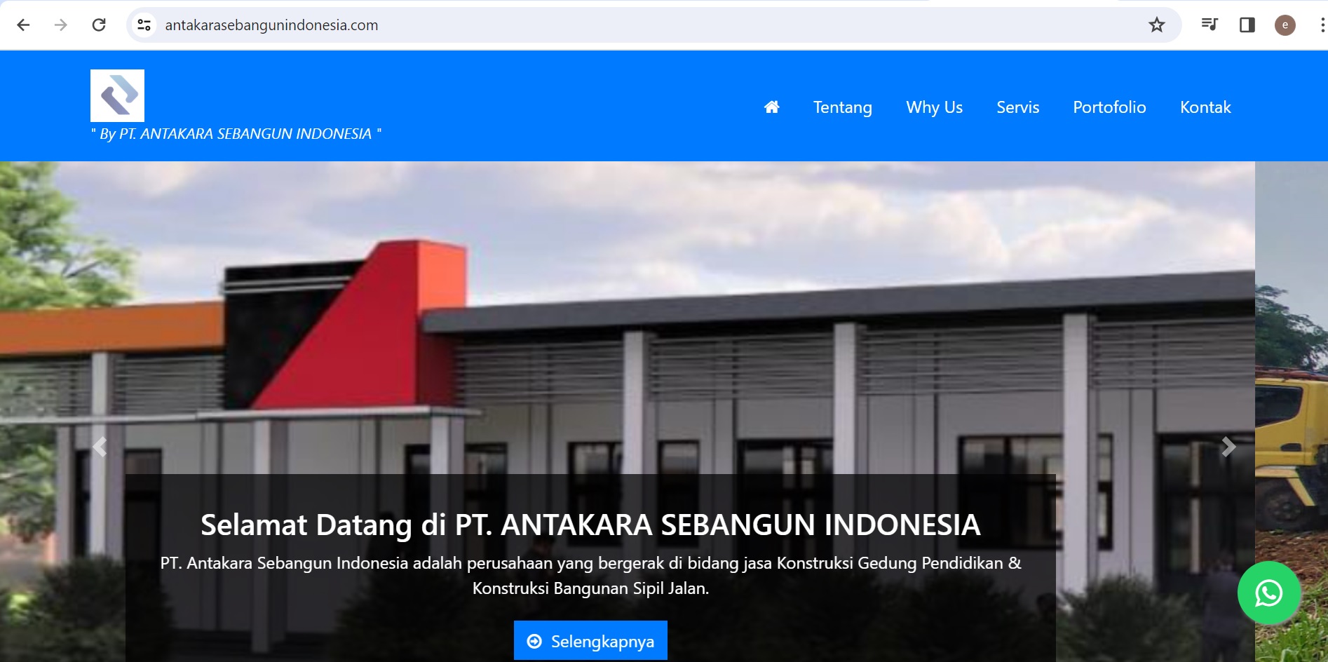 Web Company Profile - Kontraktor Bangunan Sekolah & Jalan
